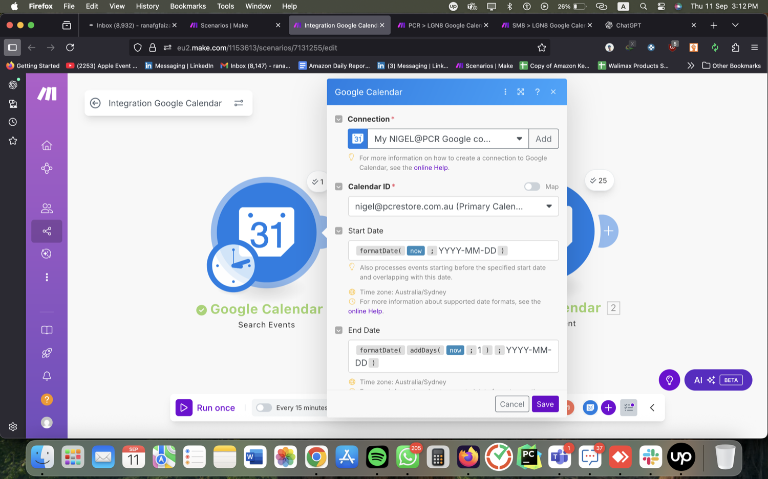 Google Calendar Automation with Make.com (Event Sync) screenshot 2